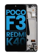 Xiaomi Poco F3 İle Uyumlu Ekran Dokunmatik Çerçeveli  Orijinal (Gece ​​Siyahı)