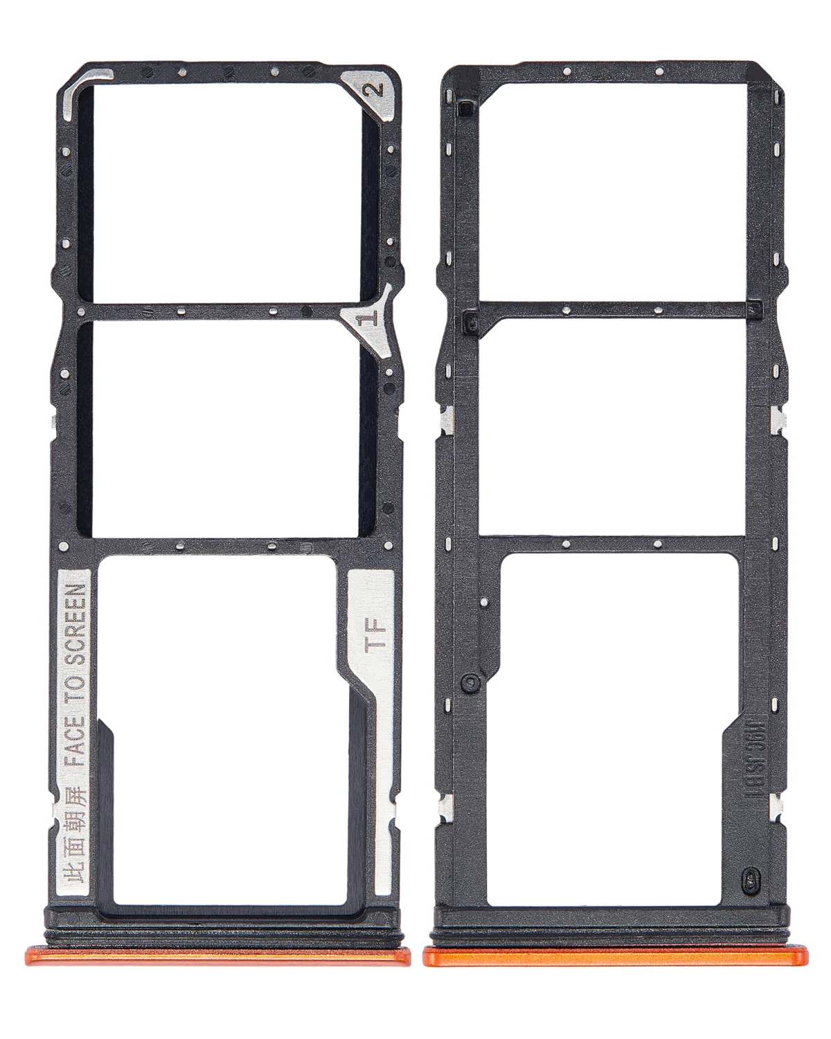 Xiaomi Poco M3 İle Uyumlu Çift Sim Kart Tepsisi (Turuncu)
