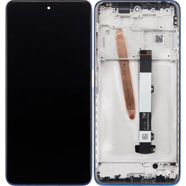 Xiaomi Poco X3 Pro İle Uyumlu Ekran Dokunmatik Çerçeveli (Orijinal) (Frost Blue)