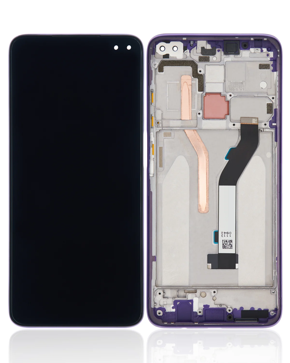 Xiaomi Redmi K30 4G İle Uyumlu Ekran Dokunmatik Çerçeveli (Mor)