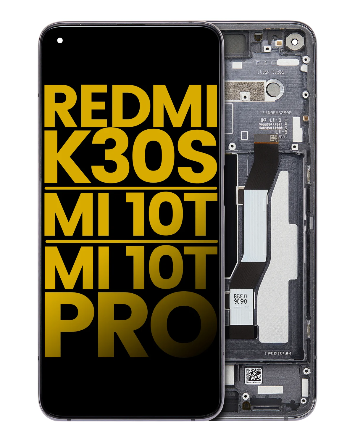 Xiaomi Redmi K30S İle Uyumlu Ekran Dokunmatik Çerçeveli (Orijinal - Kozmik Siyah) - Görsel 2