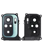 Xiaomi Redmi Note 10 İle Uyumlu Aqua Green) Orijinal  Braketli / Çerçeveli Arka Kamera Lensi