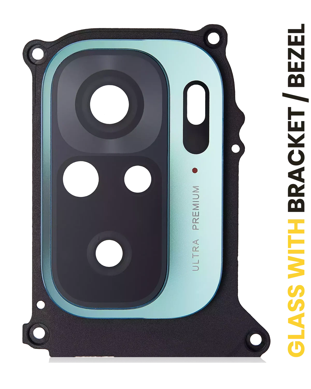 Xiaomi Redmi Note 10 İle Uyumlu Aqua Green) Orijinal  Braketli / Çerçeveli Arka Kamera Lensi - Görsel 5