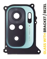 Xiaomi Redmi Note 10 İle Uyumlu Aqua Green) Orijinal  Braketli / Çerçeveli Arka Kamera Lensi - Görsel 5