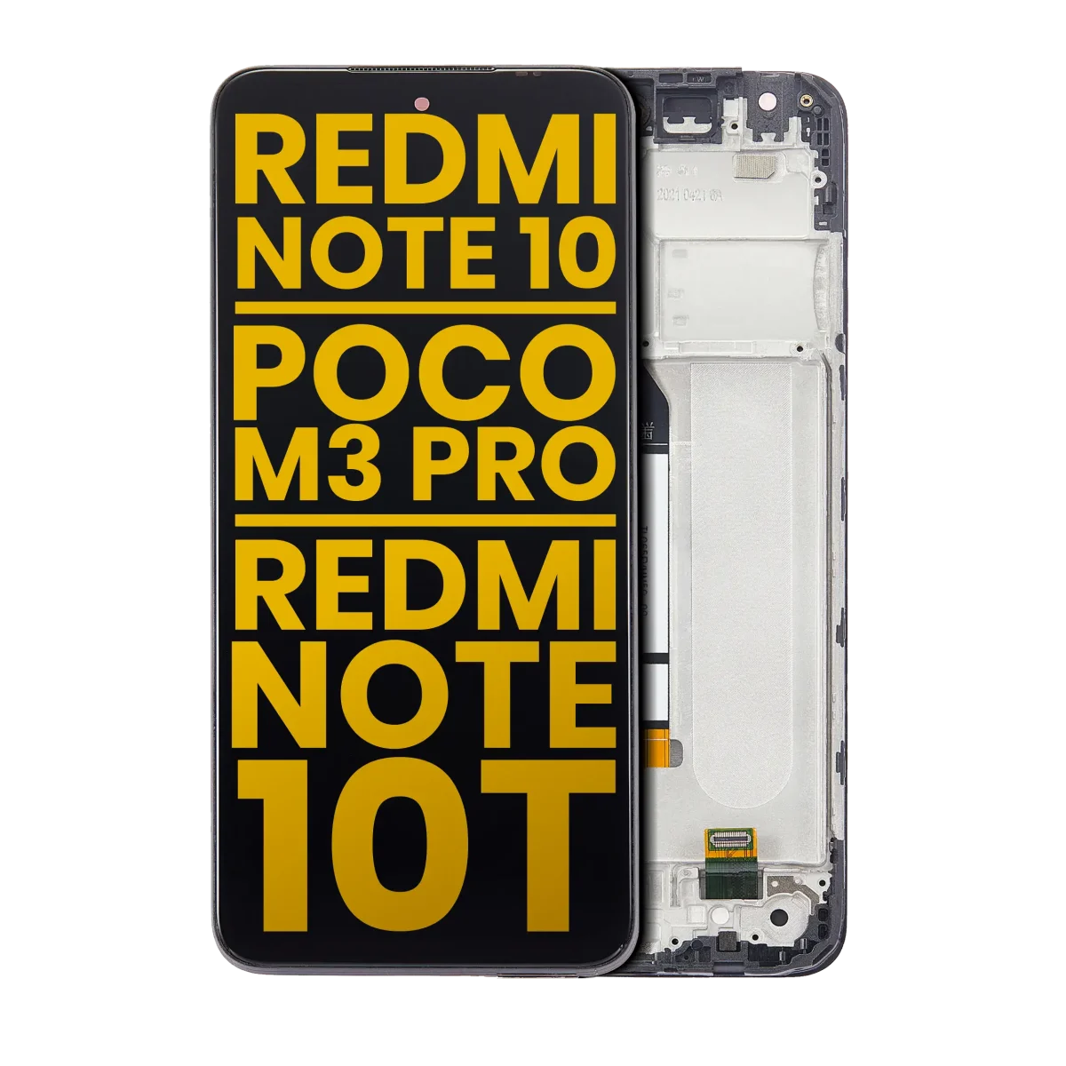 Xiaomi Redmi Note 10T 5G İle Uyumlu Çerçeveli Ekran Dokunmatik Orijinal (Tüm Renkler Uyumlu)