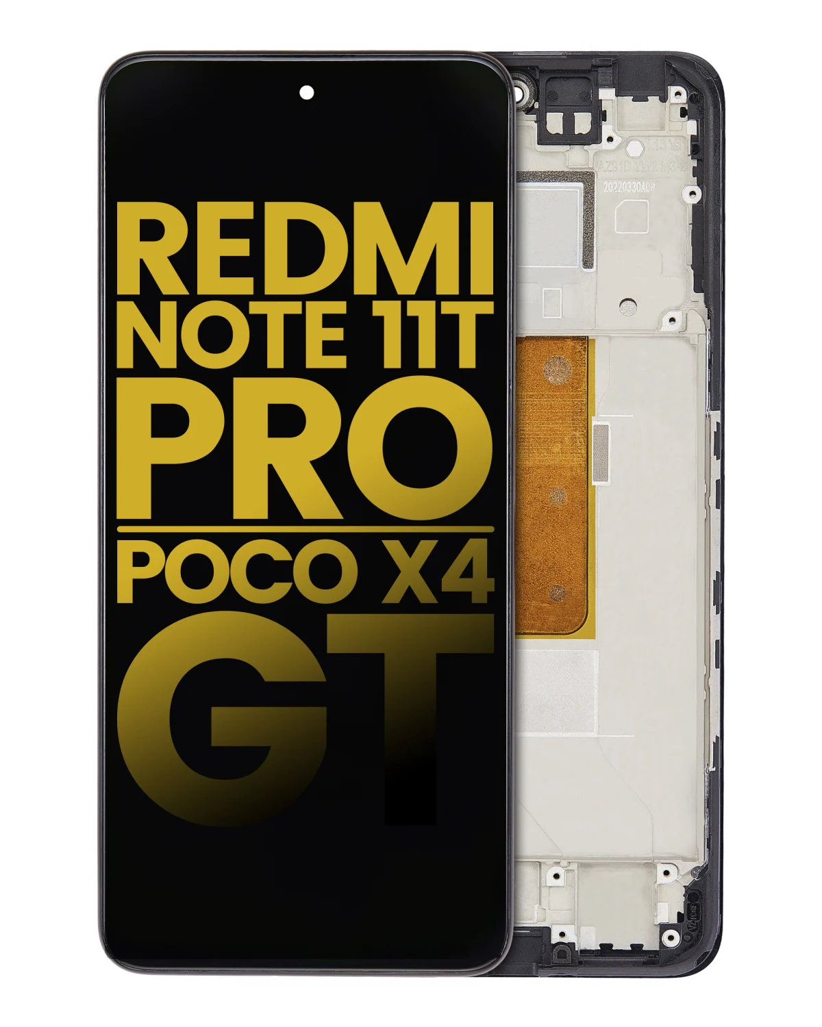 Xiaomi Redmi Note 11T Pro İle Uyumlu Çerçeveli Ekran Dokunmatik Orijinal (Tüm Renkler Uyumlu) - Görsel 2