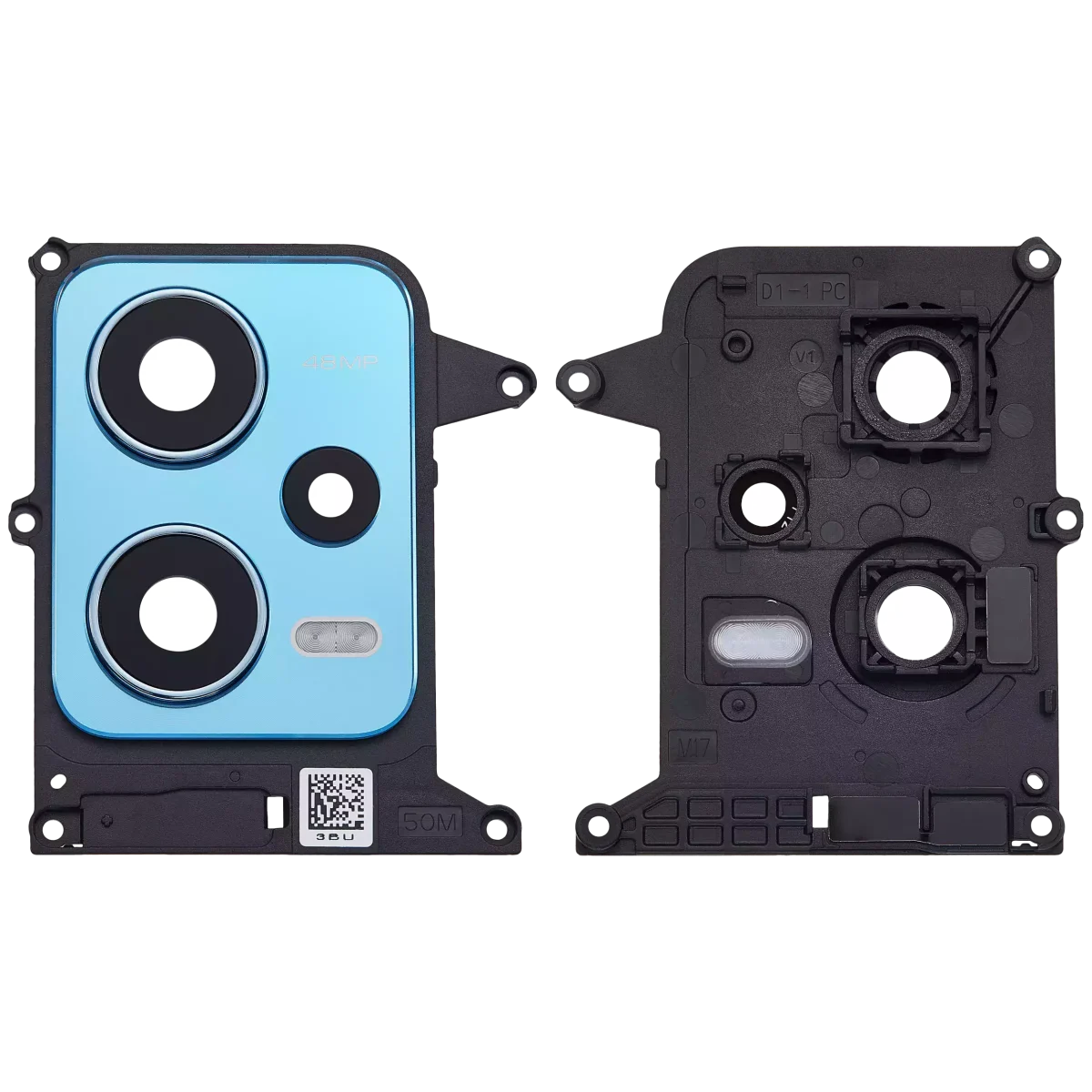 Xiaomi Redmi Note 12 5G İle Uyumlu Braketli Çerçeveli Arka Kamera Lensi (Mystique Blue) Orijinal - Görsel 2