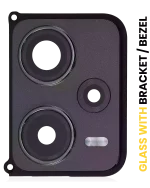Xiaomi Redmi Note 12 Pro Plus İle Uyumlu Braketli Çerçeveli Arka Kamera Lensi (Obsidyen Siyahı) Orijinal - Görsel 6