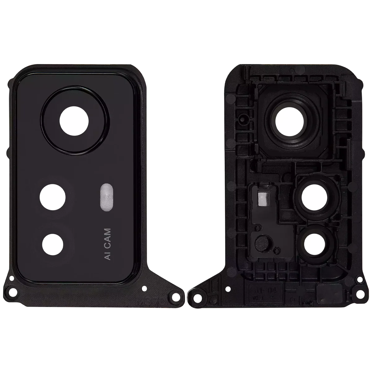 Xiaomi Redmi Note 12S İle Uyumlu Braketli Çerçeveli Arka Kamera Lensi (Onyx Siyah) Orijinal