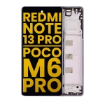 Xiaomi Redmi Note 13 Pro 4G İle Uyumlu Çerçeveli Orijinal Amoled Ekran (Mor) - Görsel 2