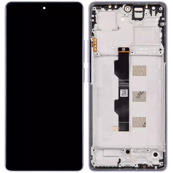 Xiaomi Redmi Note 13 Pro 4G İle Uyumlu Çerçeveli Orijinal Amoled Ekran (Mor)