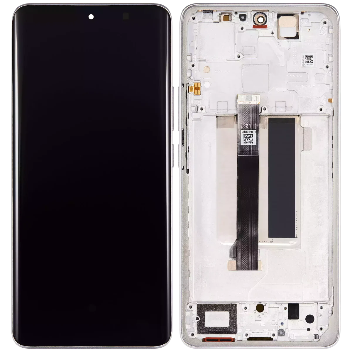 Xiaomi Redmi Note 13 Pro Plus İle Uyumlu Çerçeveli Orijinal Amoled Ekran (Beyaz)