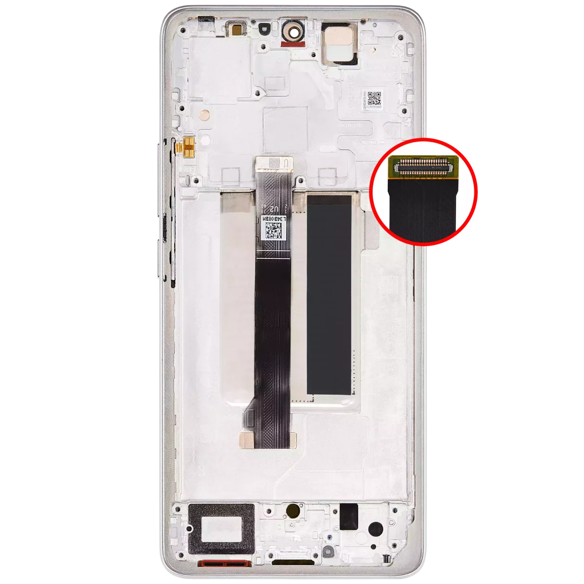 Xiaomi Redmi Note 13 Pro Plus İle Uyumlu Çerçeveli Orijinal Amoled Ekran (Beyaz) - Görsel 4
