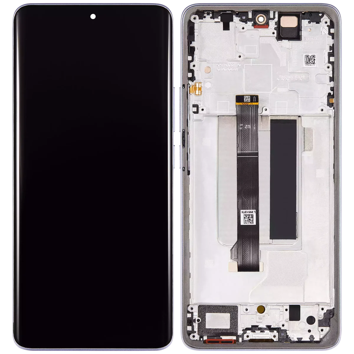 Xiaomi Redmi Note 13 Pro Plus İle Uyumlu Çerçeveli Orijinal Amoled Ekran (Mor)