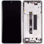 Xiaomi Redmi Note 13 Pro Plus İle Uyumlu Çerçeveli Orijinal Amoled Ekran (Mor)