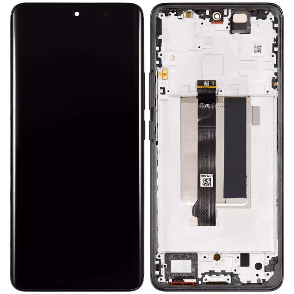 Xiaomi Redmi Note 13 Pro Plus İle Uyumlu Çerçeveli Orijinal Amoled Ekran (Siyah)