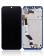 Xiaomi Redmi Note 7 İle Uyumlu / 7 Pro Orijinal (Mavi)  Çerçeveli Ekran Dokunmatik