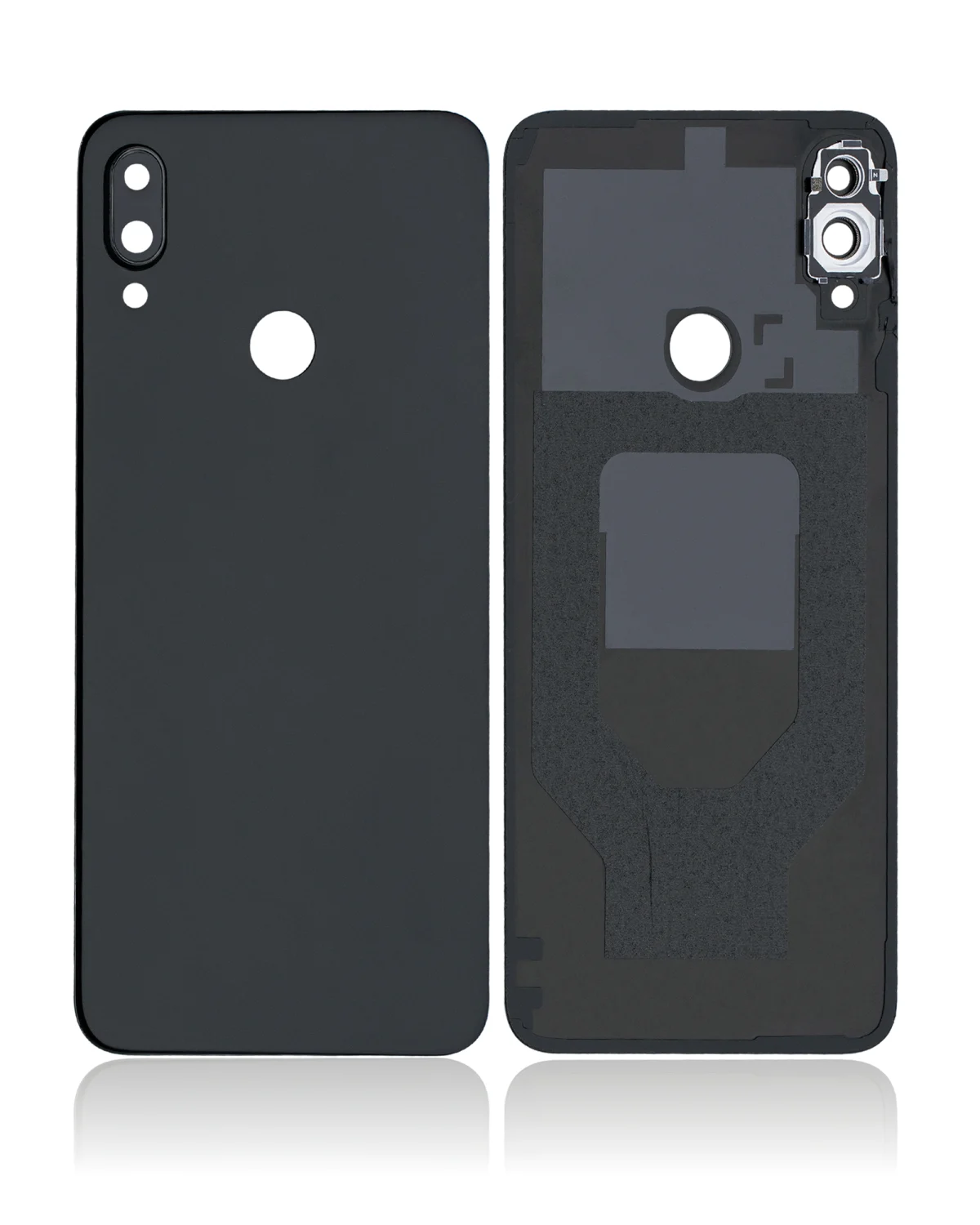 Xiaomi Redmi Note 7 İle Uyumlu Arka Kapak Cam KameraLensli  (Siyah)