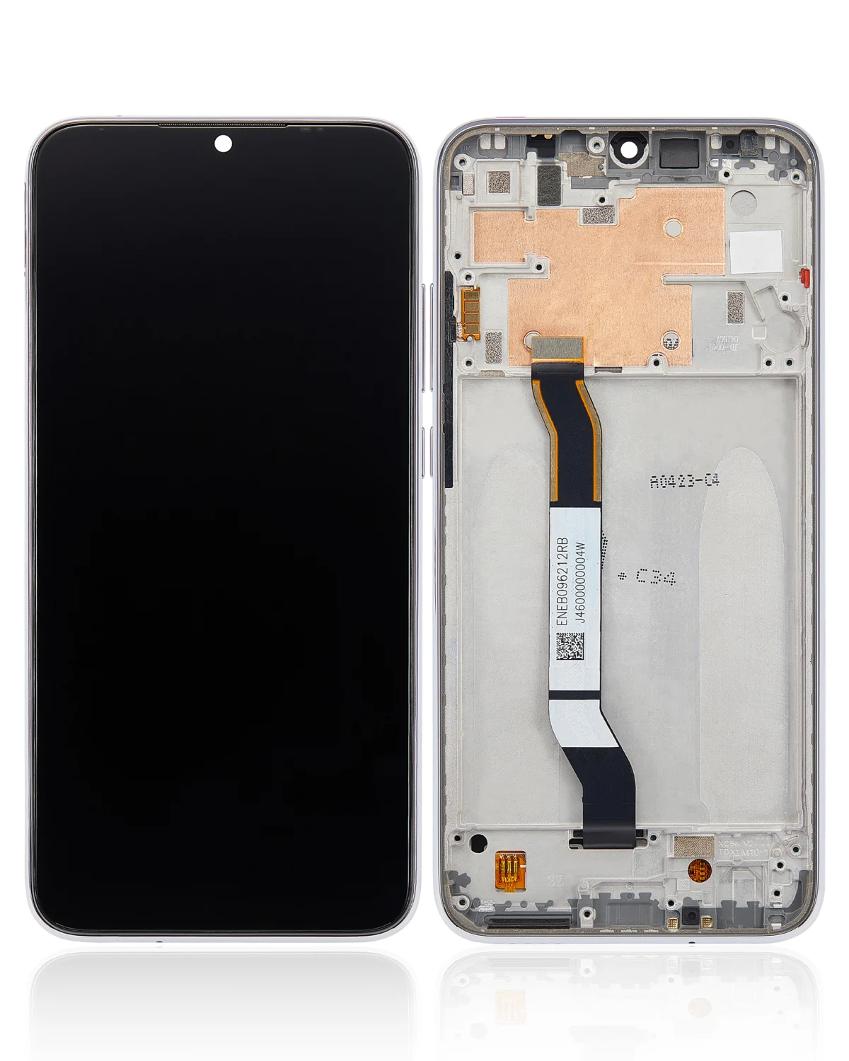 Xiaomi Redmi Note 8 İle Uyumlu Ekran Dokunmatik Çerçeveli Orijinal (Moonlight Beyaz)