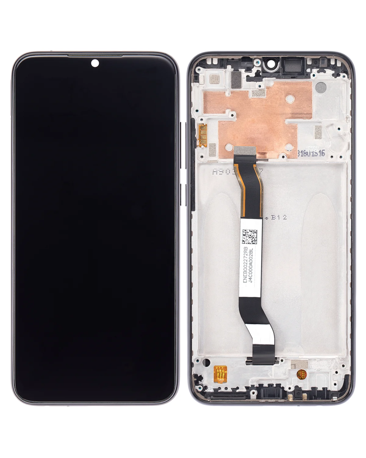 Xiaomi Redmi Note 8 İle Uyumlu Ekran Dokunmatik Çerçeveli Orijinal (Uzay Siyahı)