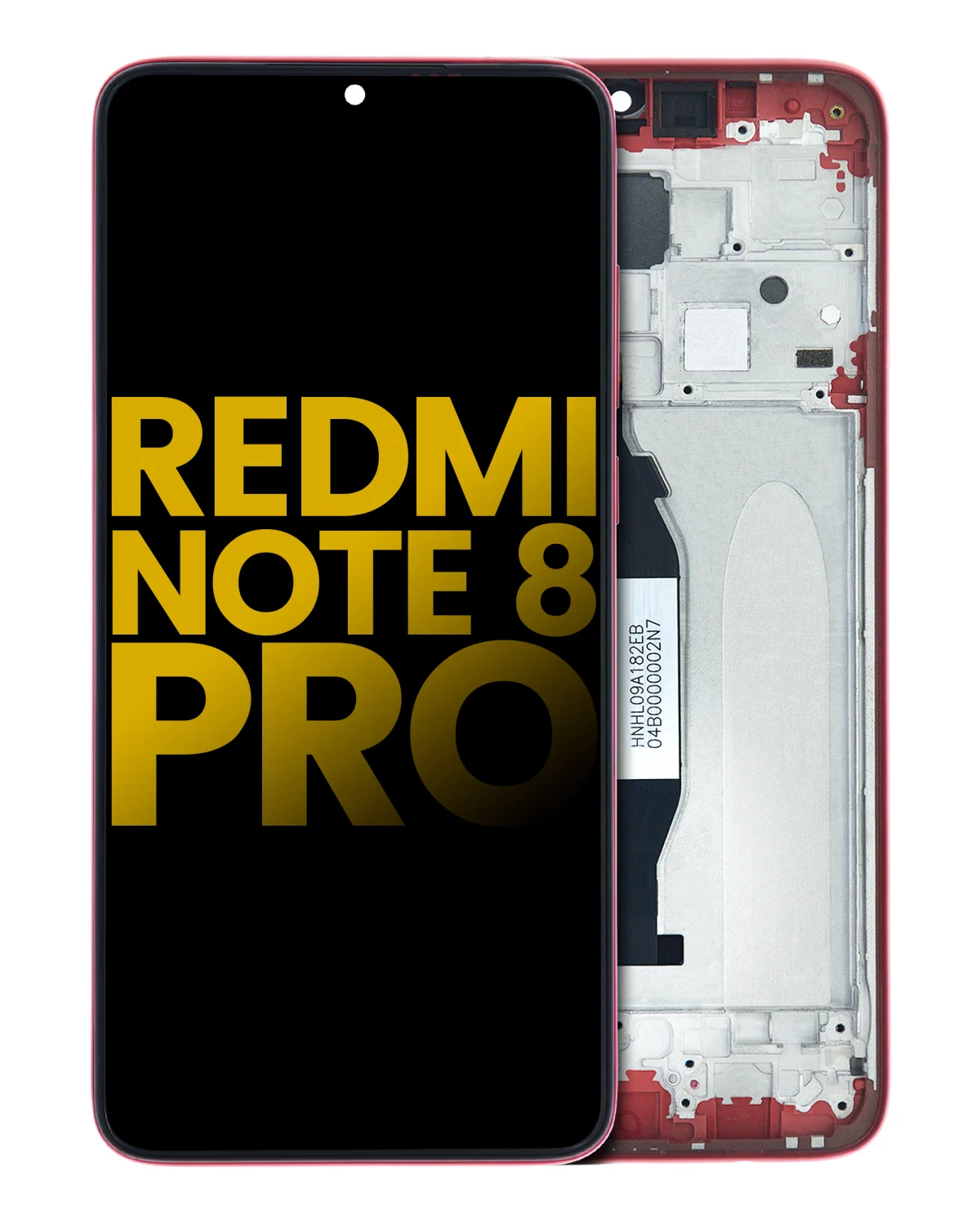 Xiaomi Redmi Note 8 Pro İle Uyumlu Orijinal (Kırmızı) Çerçeveli Ekran Dokunmatik - Görsel 2