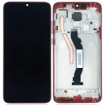 Xiaomi Redmi Note 8 Pro İle Uyumlu Orijinal (Kırmızı) Çerçeveli Ekran Dokunmatik