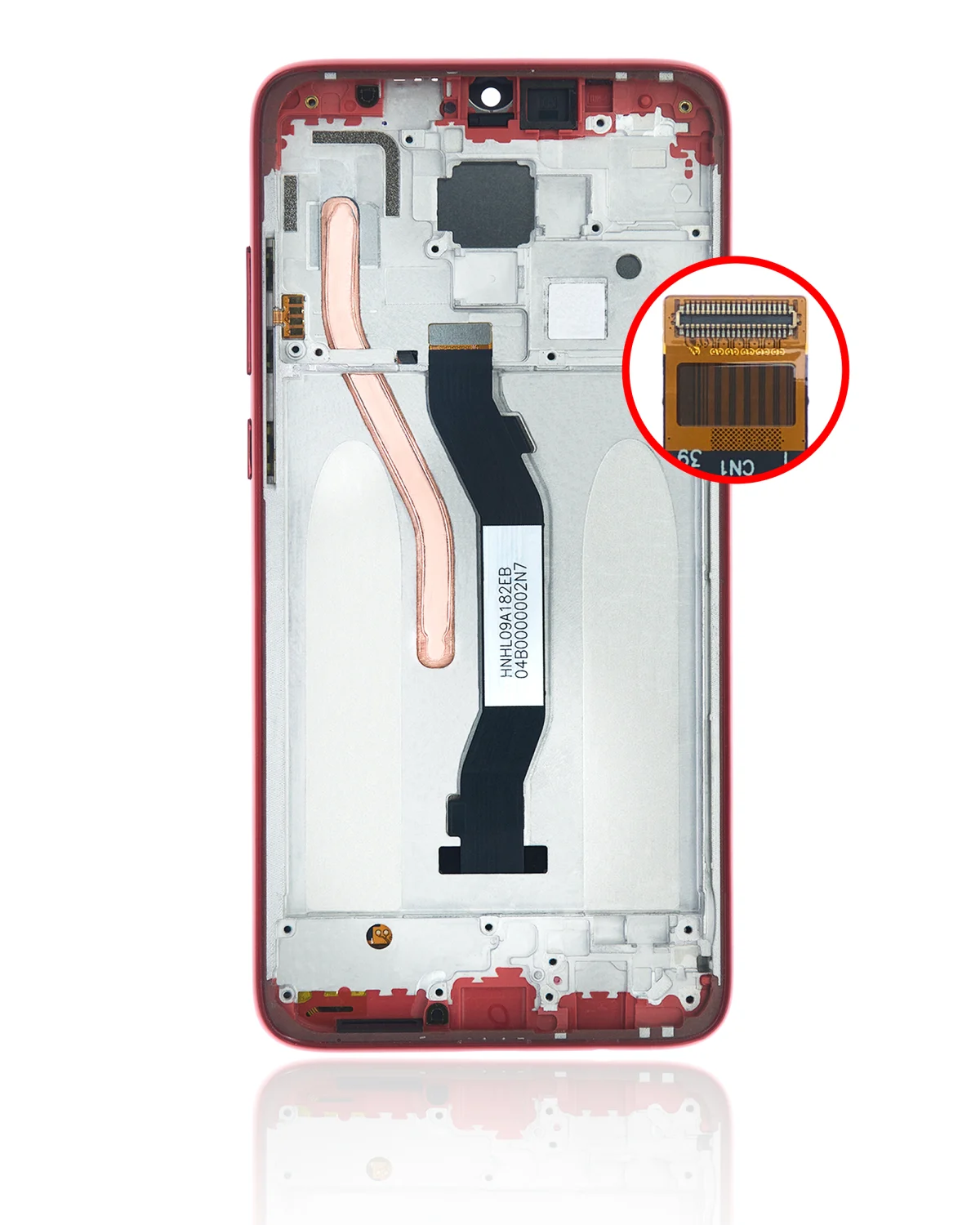 Xiaomi Redmi Note 8 Pro İle Uyumlu Orijinal (Kırmızı) Çerçeveli Ekran Dokunmatik - Görsel 4