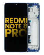 Xiaomi Redmi Note 8 Pro İle Uyumlu Orijinal (Mavi) Çerçeveli Ekran Dokunmatik - Görsel 2