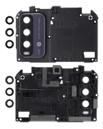 Xiaomi Redmi Note 9 4G İle Uyumlu Braketli / Çerçeveli Arka Kamera Lensi (Gri) Orijinal - Görsel 2