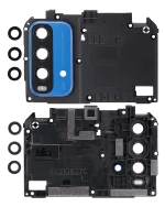 Xiaomi Redmi Note 9 4G İle Uyumlu Braketli / Çerçeveli Arka Kamera Lensi (Mavi) Orijinal - Görsel 2