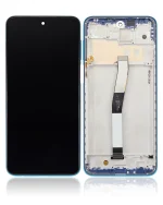 Xiaomi Redmi Note 9S İle Uyumlu Orijinal (Aurora Blue)  Çerçeveli Ekran Dokunmatik