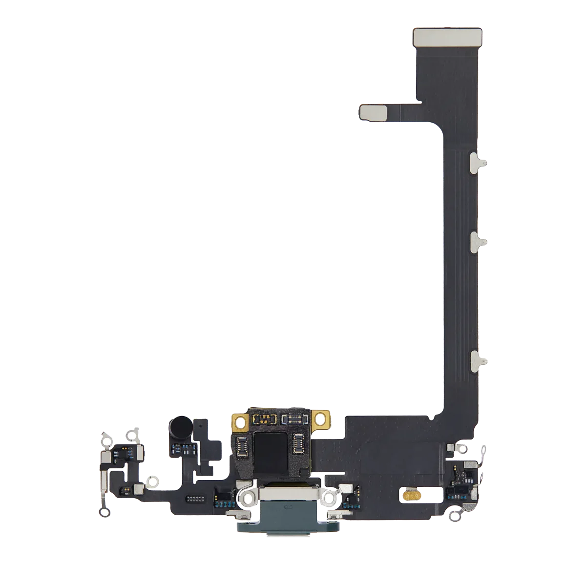 iphone 11 İle Uyumlu Şarj Yeri  Girişli ve Mikrofonlu Şarj Filmi Gece ​​Yarısı Yeşili