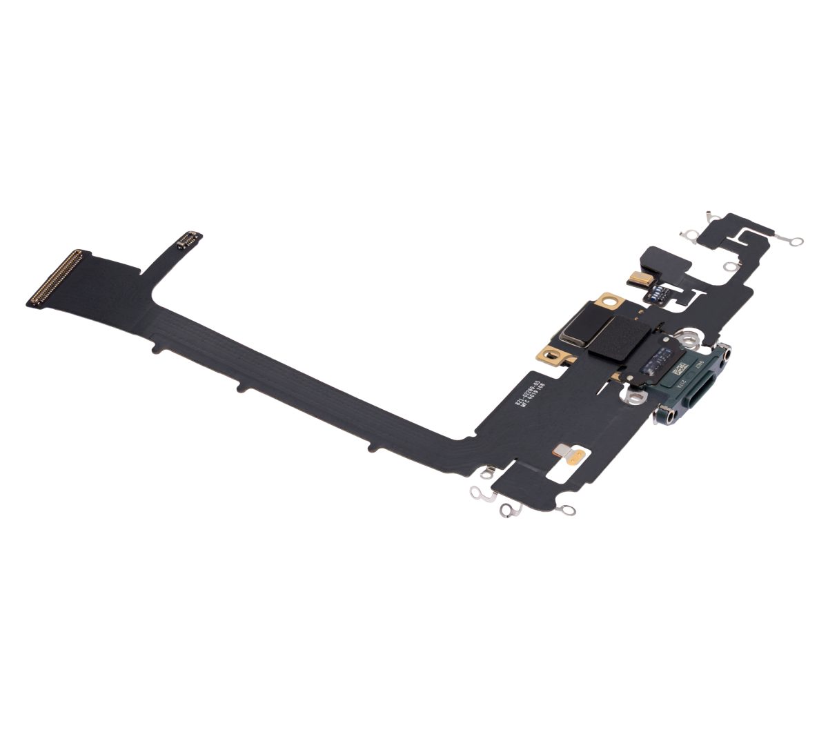 iphone 11 İle Uyumlu Şarj Yeri  Girişli ve Mikrofonlu Şarj Filmi Gece ​​Yarısı Yeşili - Görsel 3