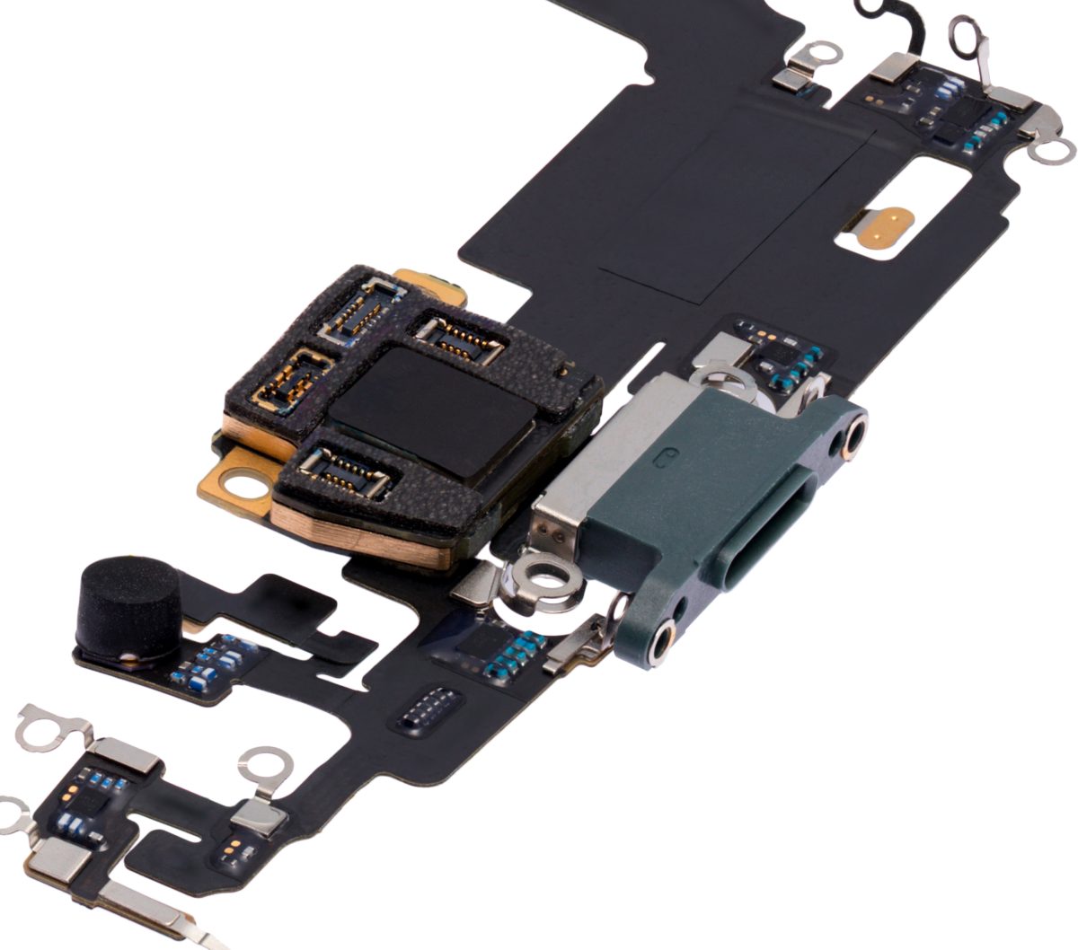 iphone 11 İle Uyumlu Şarj Yeri  Girişli ve Mikrofonlu Şarj Filmi Gece ​​Yarısı Yeşili - Görsel 5