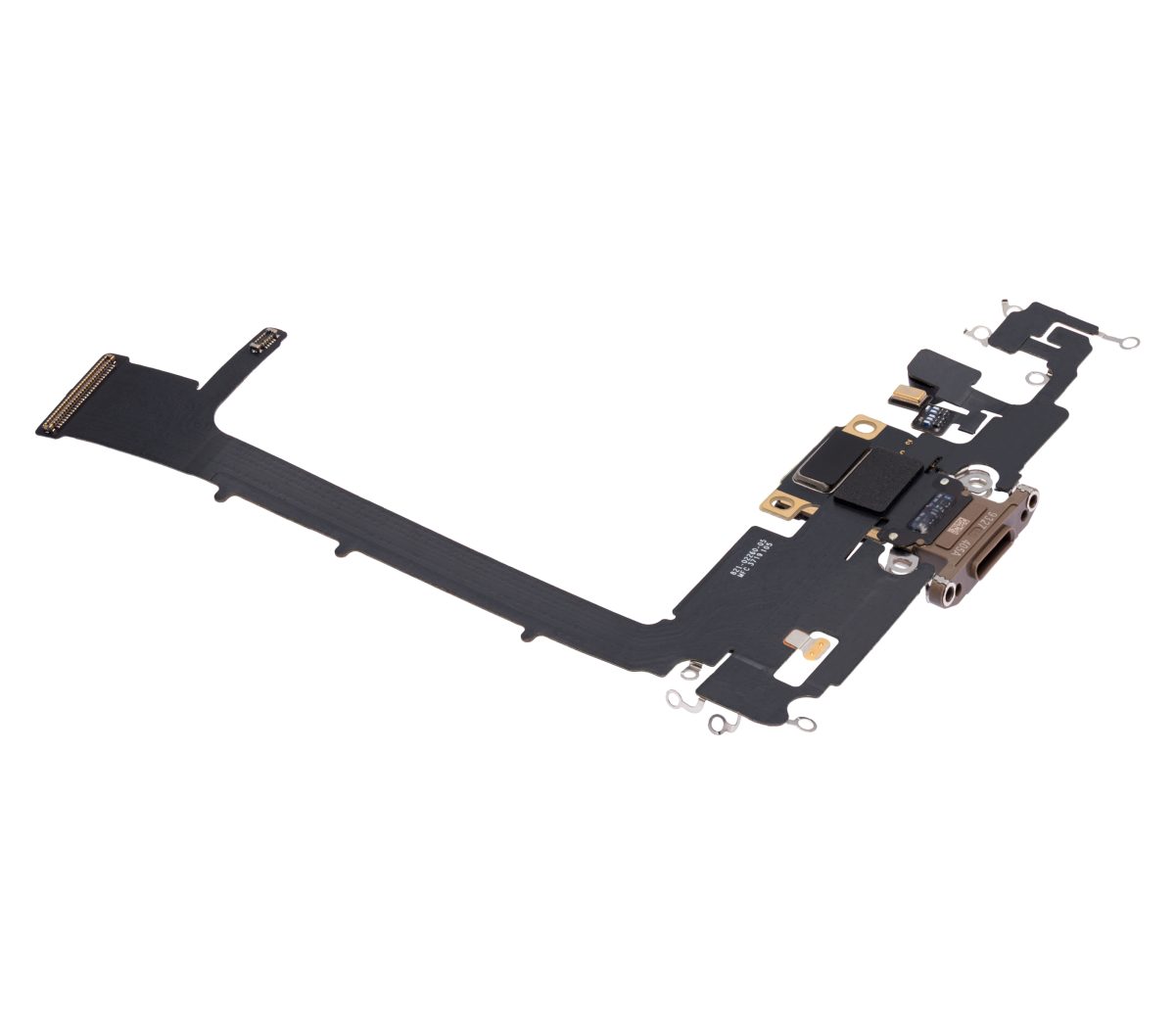 iphone 11 İle Uyumlu Şarj Yeri  Girişli ve Mikrofonlu Şarj Filmi  Gold - Görsel 3