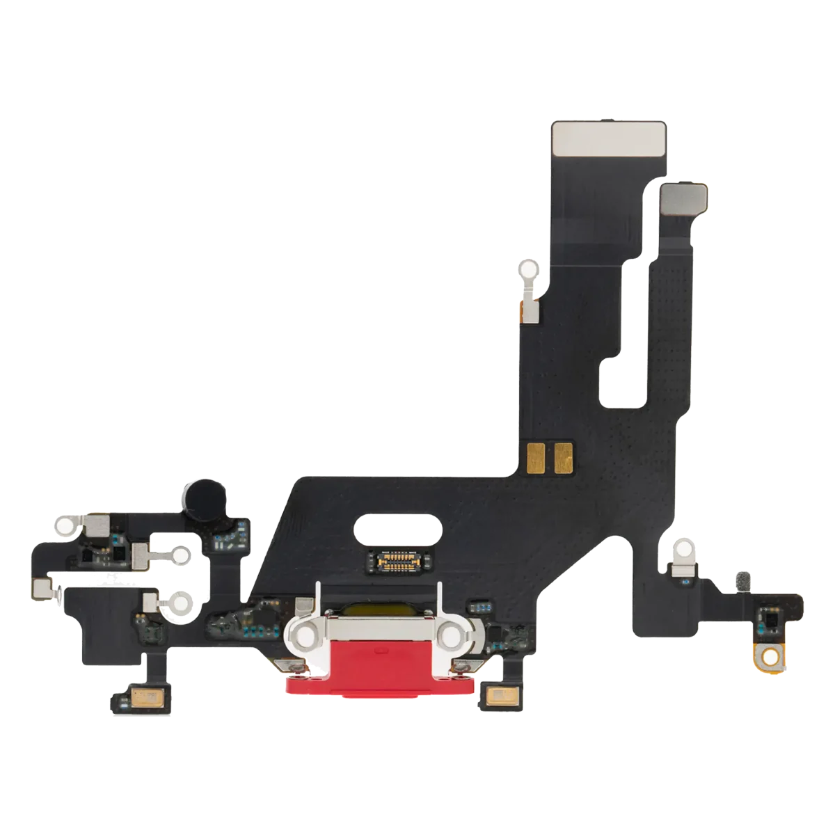 iphone 11 İle Uyumlu Şarj Yeri  Girişli ve Mikrofonlu Şarj Filmi Premium Kırmızı