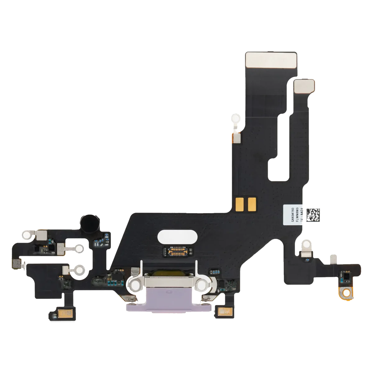 iphone 11 İle Uyumlu Şarj Yeri  Girişli ve Mikrofonlu Şarj Filmi Premium Mor