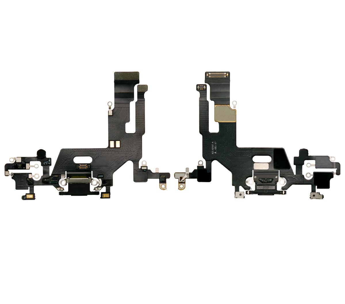 iphone 11 İle Uyumlu Şarj Yeri  Girişli ve Mikrofonlu Şarj Filmi Premium Siyah - Görsel 2
