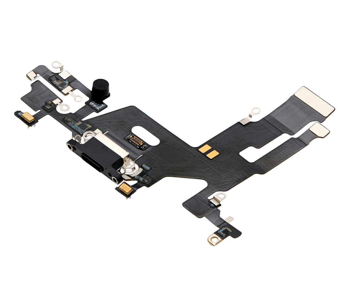 iphone 11 İle Uyumlu Şarj Yeri  Girişli ve Mikrofonlu Şarj Filmi Premium Siyah - Görsel 3