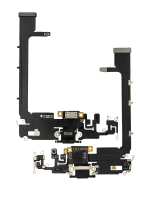 iphone 11 İle Uyumlu Şarj Yeri  Girişli ve Mikrofonlu Şarj Filmi Pro Max Aftermarket Plus Uzay Grisi - Görsel 2