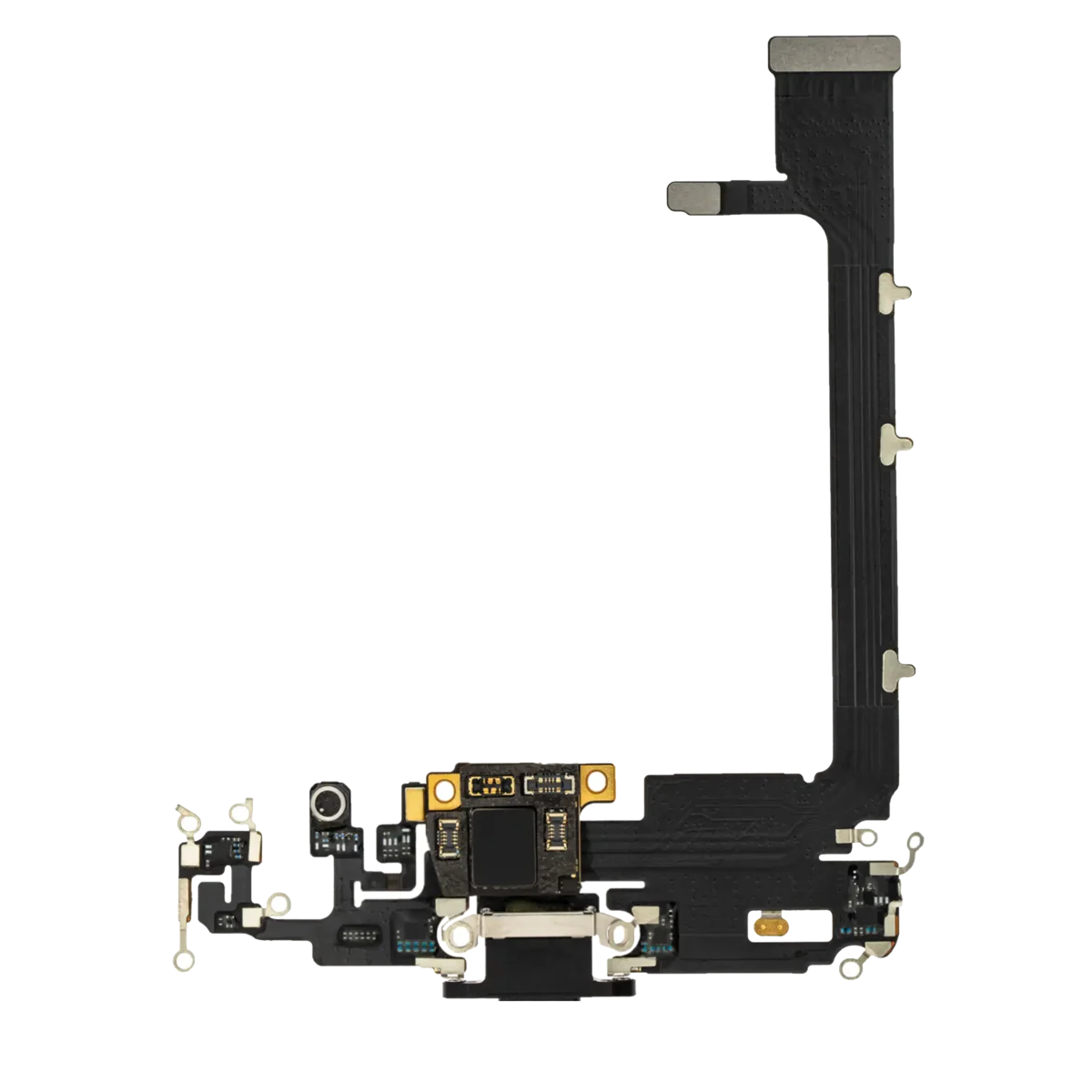 iphone 11 İle Uyumlu Şarj Yeri  Girişli ve Mikrofonlu Şarj Filmi Pro Max Aftermarket Plus Uzay Grisi