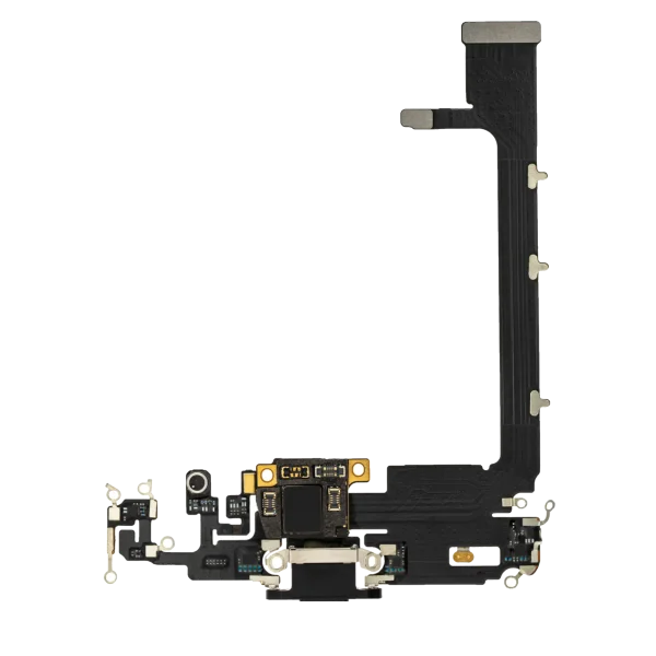 iphone 11 İle Uyumlu Şarj Yeri  Girişli ve Mikrofonlu Şarj Filmi Pro Max Aftermarket Plus Uzay Grisi