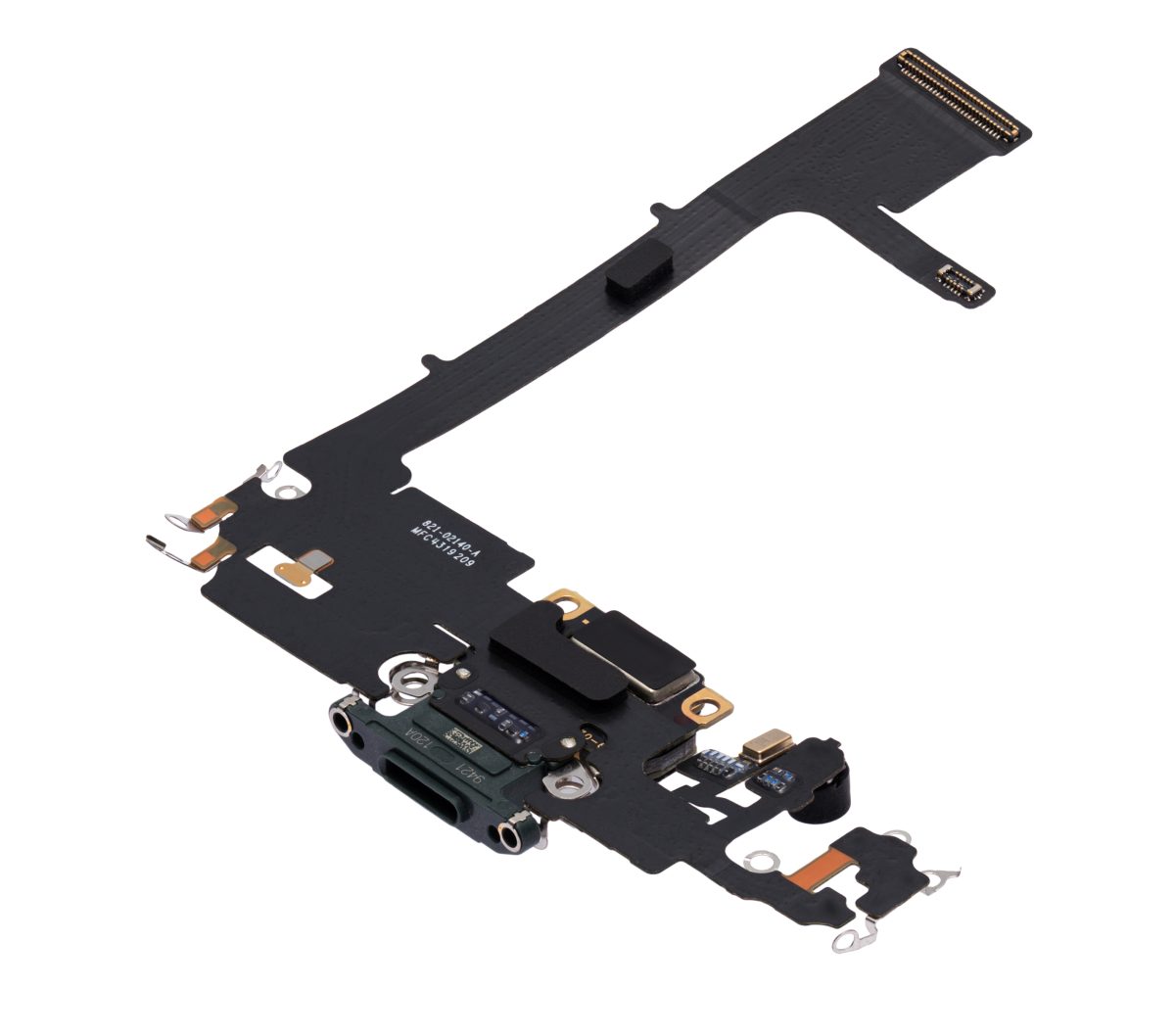iphone 11 Pro İle Uyumlu Şarj Yeri  Girişli ve Mikrofonlu Şarj Filmi Gece ​​Yarısı Yeşili - Görsel 4