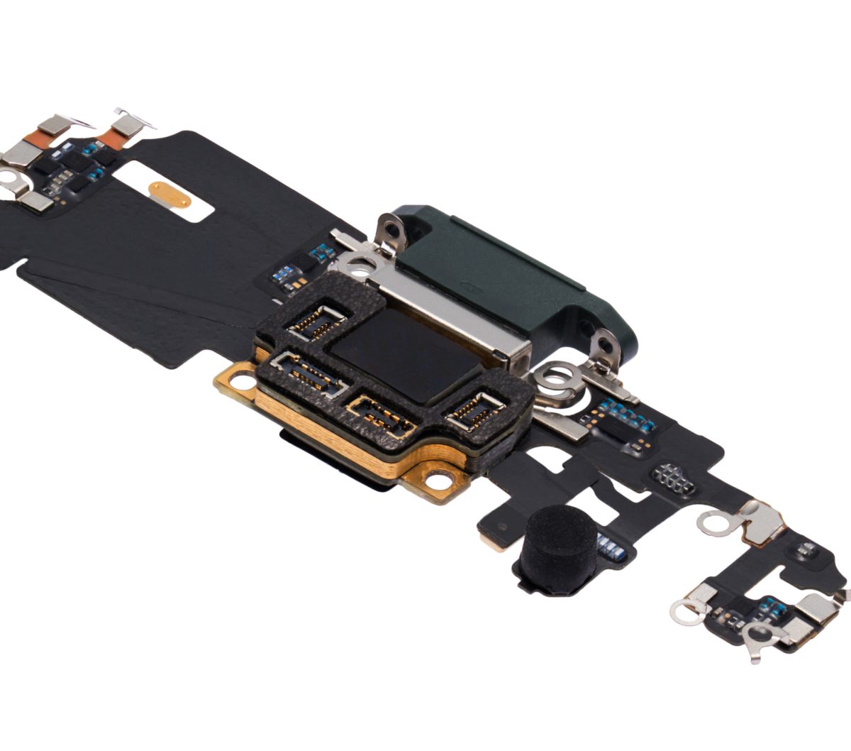 iphone 11 Pro İle Uyumlu Şarj Yeri  Girişli ve Mikrofonlu Şarj Filmi Gece ​​Yarısı Yeşili - Görsel 5