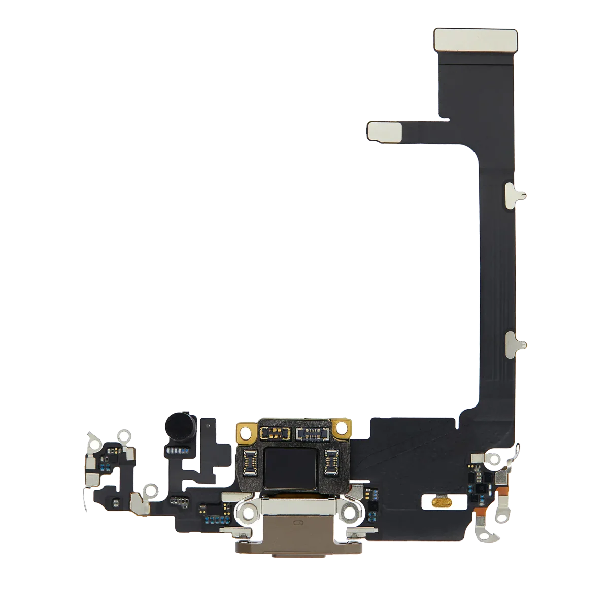 iphone 11 Pro İle Uyumlu Şarj Yeri  Girişli ve Mikrofonlu Şarj Filmi Gold