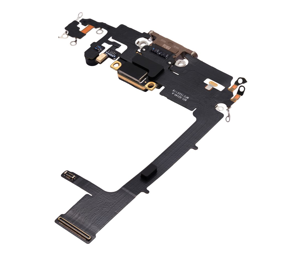 iphone 11 Pro İle Uyumlu Şarj Yeri  Girişli ve Mikrofonlu Şarj Filmi Gold - Görsel 3