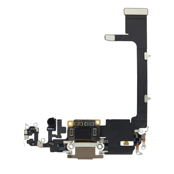 iphone 11 Pro İle Uyumlu Şarj Yeri  Girişli ve Mikrofonlu Şarj Filmi Gold