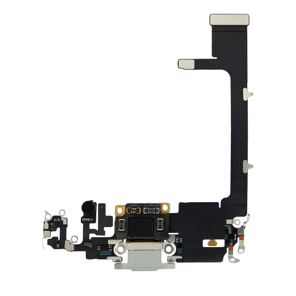 iphone 11 Pro İle Uyumlu Şarj Yeri  Girişli ve Mikrofonlu Şarj Filmi Gümüş