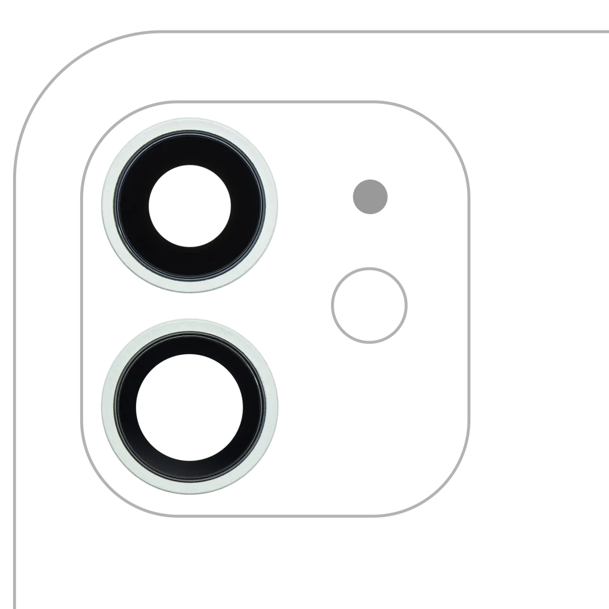 iphone 12 / 12 Mini Aftermarket Plus Yeşil İle Uyumlu Braket ve Çerçeveli Arka Kamera Servis Paket Orjinal Ürün Lensi