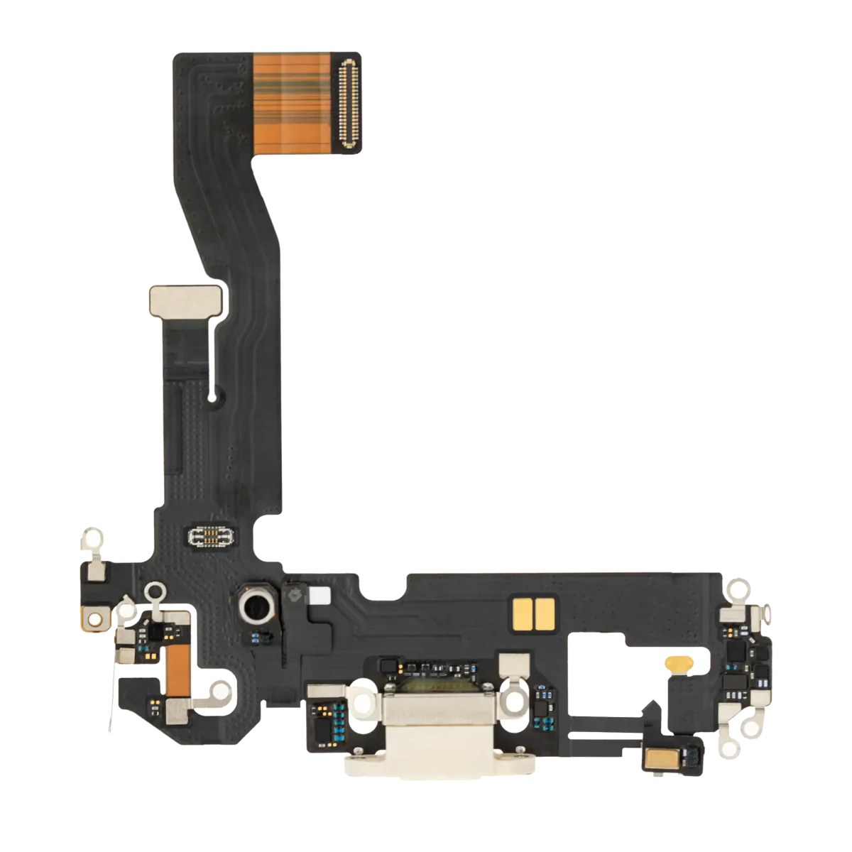iphone 12 İle Uyumlu Şarj Yeri  Girişli ve Mikrofonlu Şarj Filmi Premium Gold
